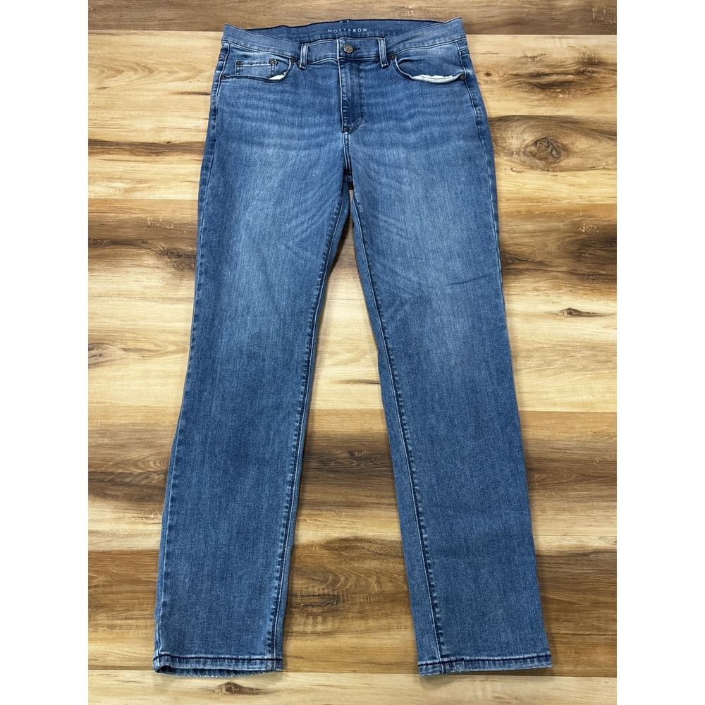 Mott & Bow Slim Jeans 34x32 Staple Stretch Denim Medium Blue Wash